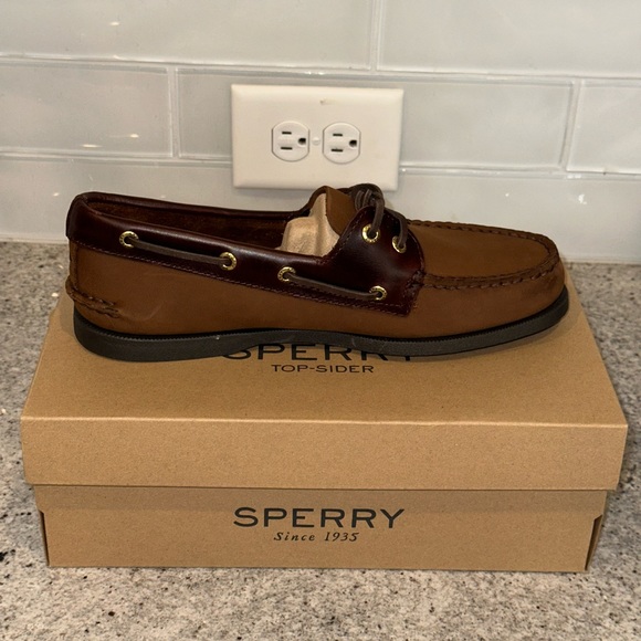 NIB Sperry Men's Authentic Original 2-Eye Boat Shoe Brown Buck - Picture 10 of 13